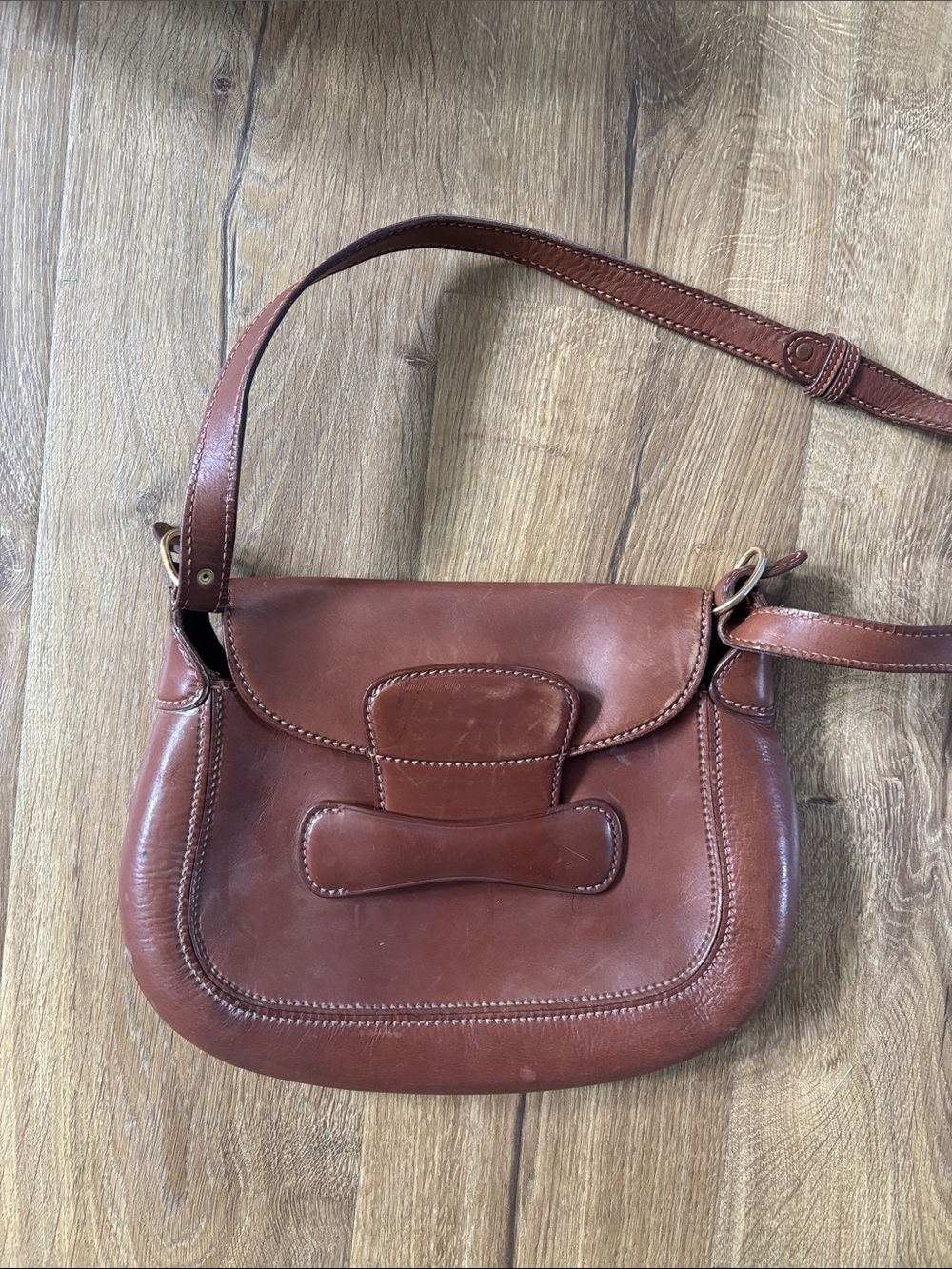 Brown Leather Crossbody Shoulder Bag